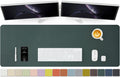 Large Desk Mat - 47.2"x 17" Non-Slip PU Desk Pad for Office and Home - Ideal for Large Mouse Pad and Desk Mats on Top of Desks(Dark Green)