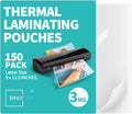 Binditek 150 Pack 3 Mil Thermal Laminating Pouches, 9x11.5 Inches Laminating Sheets, for Letter Size, Ultra Clear, Glossy, Hold 8.5x11 Inches, Heat Seal, Office School Supplies
