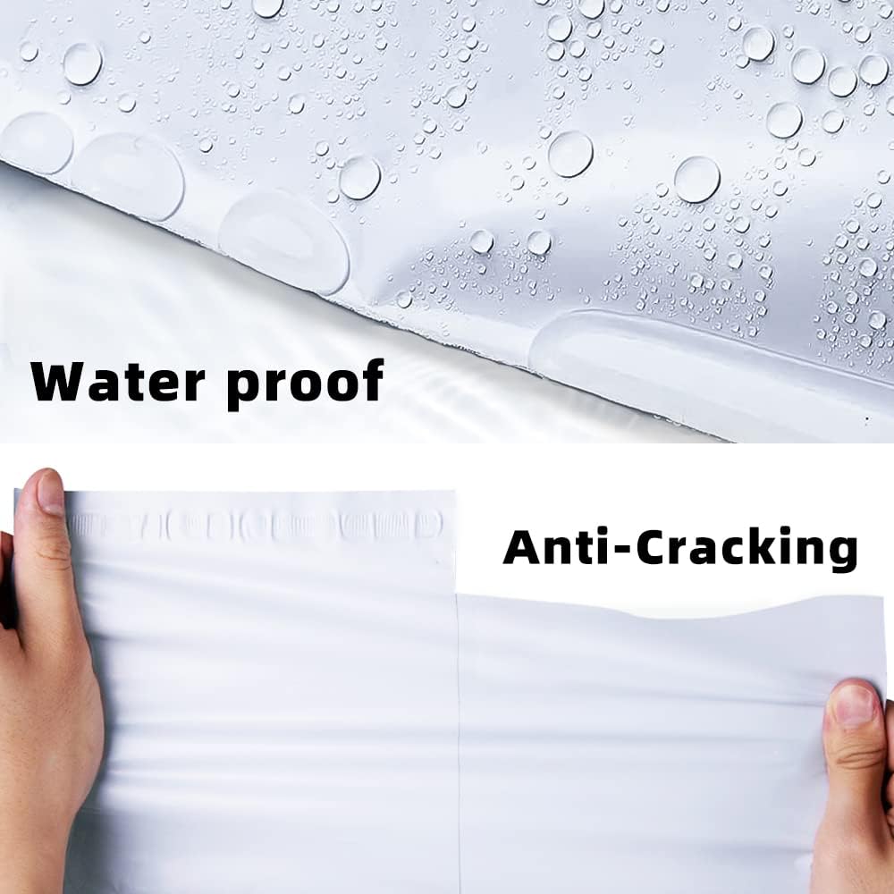 POLYSELLS Poly Mailers Shipping Envelopes, Strong Adhesive Sealing, Waterproof, and Tear-resistant Postal Mailing Bags for Clothing, Books, and Accessories (White, 7.5x10.5 Inch, 1000 pcs)