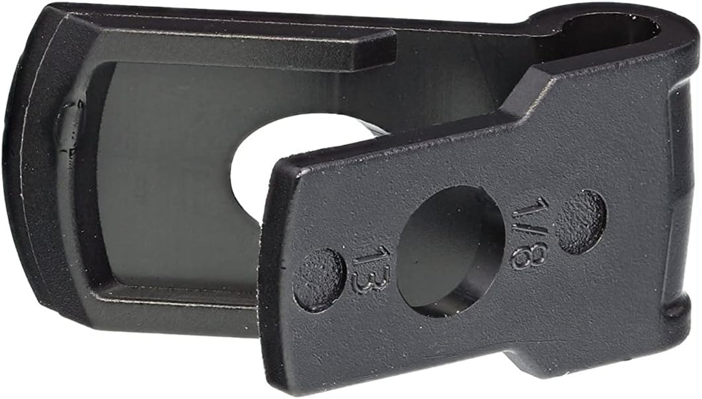 Secure 1/8 Inch Premium R Type UV Black Nylon Screw Mount Cable Clamp for Wire Management - 100 Pack
