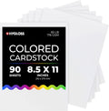 Hygloss White Cardstock - 8.5x11-Inch, 90 Sheets, 65 lb/ 176 gsm, Fade-Resistant, Acid-Free Color Card Stock Paper