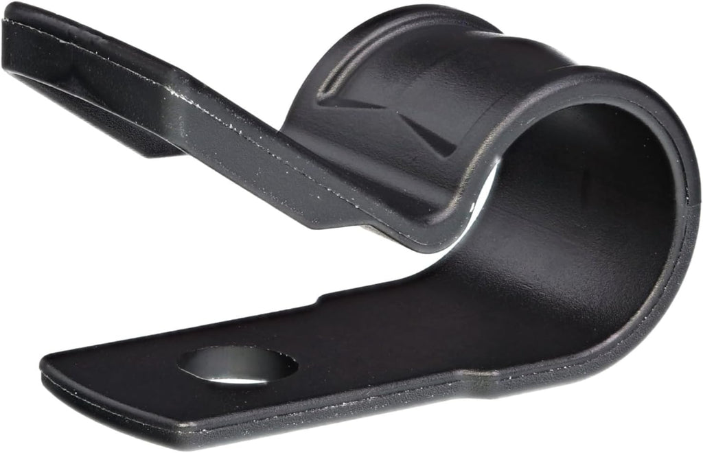 Secure 3/8 Inch Premium R Type UV Black Nylon Screw Mount Cable Clamp for Wire Management - 100 Pack