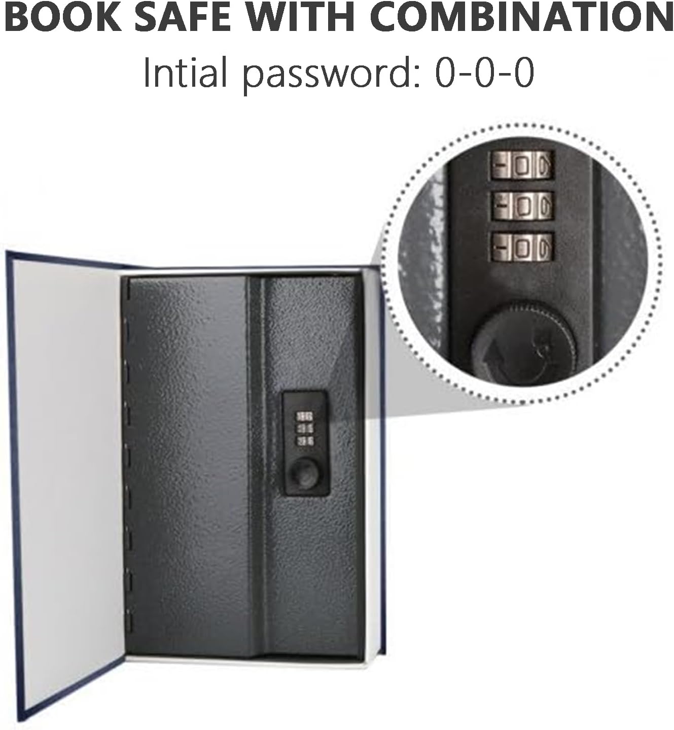 SEPOX® Quins Large Book Safe Lock-Box, with Resettable Combination Lock, Real Paper Cover,Ideal for Dorm Safe, Features Classics Including: Journey to the West, Art of War,Pack of 5Pcs