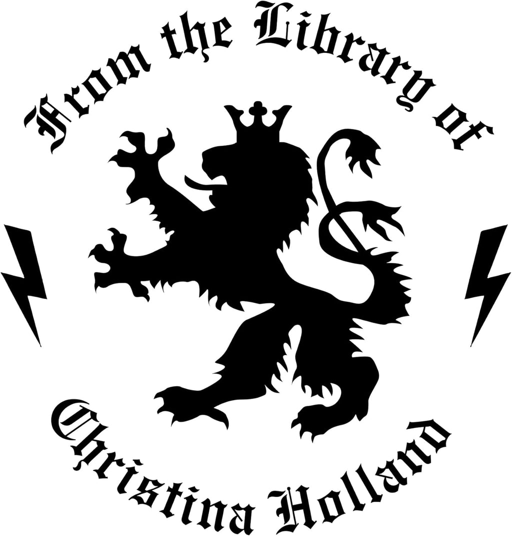 from The Library of Embossers & Stamps for Fantasy Book Readers | Custom Embosser | Custom Stamp | Ex Libris | Elevate Your Fantasy Collection of Stories and Novels (Design 9, Self-Inking Stamp)