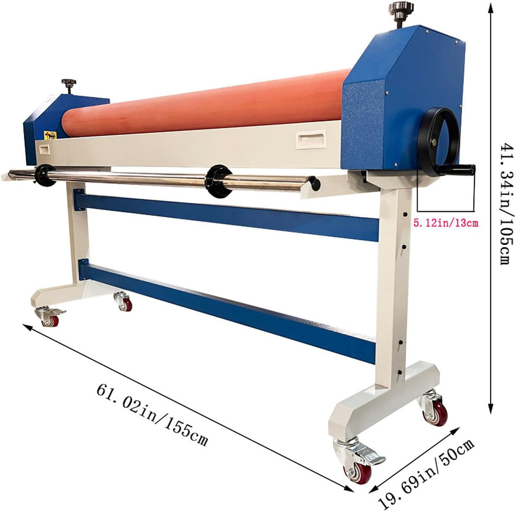 51" Manual Cold Laminating Machine Cold Laminator with Single Sided Cold Laminating Function for Commercial Professional Use