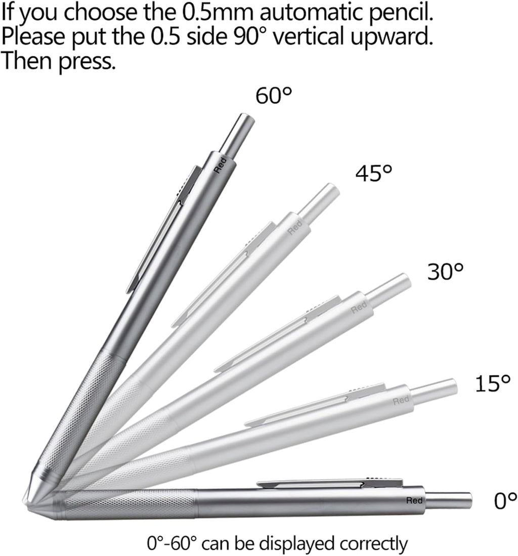 DUNBONG 4 in 1 Multicolor pen, Metal Cased Multifunction Pen, 0.5mm Mechanical Pencil, Red Ball Pen, Blue Ball Pen and Black Ball Pen (Silver)