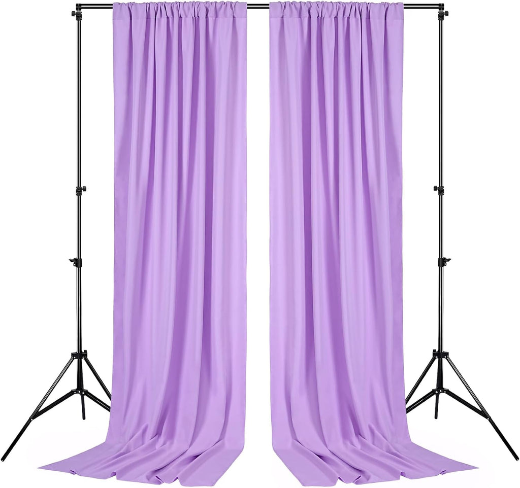 Lavender Backdrop Curtains 30x10ft: Party Backdrop Drapes Fabric - Wedding Photography Background Decorations