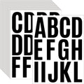 24 Sheets 2 Inch Self Adhesive Letters Stick on Vinyl Letters Capital Letter Stickers Alphabet Sticker Letter Number for Outdoor Sign Poster Mailboxes Crafts(Black)