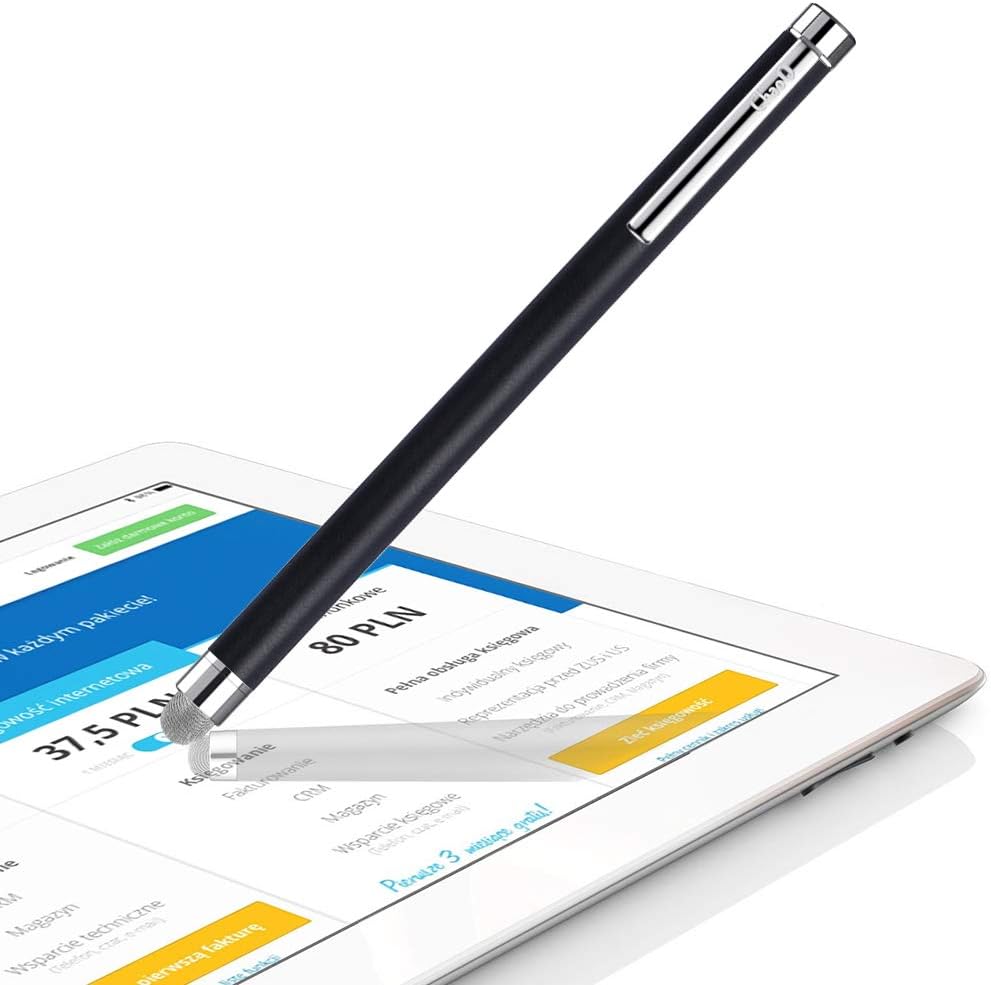 ChaoQ Stylus Pens for Touch Screens, 8 Pcs Mesh Fiber Capacitive Stylus with 8 Replaceable Mesh Tips and 8 Replaceable Rubber Tips (Silver, Black, White, Champagne)