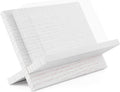 White Wood Business Card Holder Desk - Desktop Card Stand, Holders for Business Cards, Wooden Business Card Holder for Office Desk or Cafe, Bar & Restaurant Counter