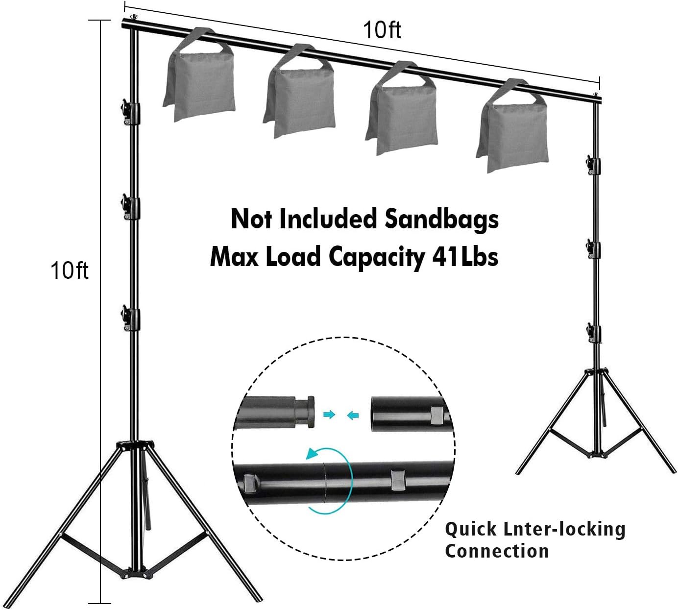 SLOW DOLPHIN Photo Video Studio 10 x12ft 100% Cotton Muslin Chromakey Green Screen Backdrop with 10 x 10ft Stand Photography Background Support System Kit Clamp, Carry Bag
