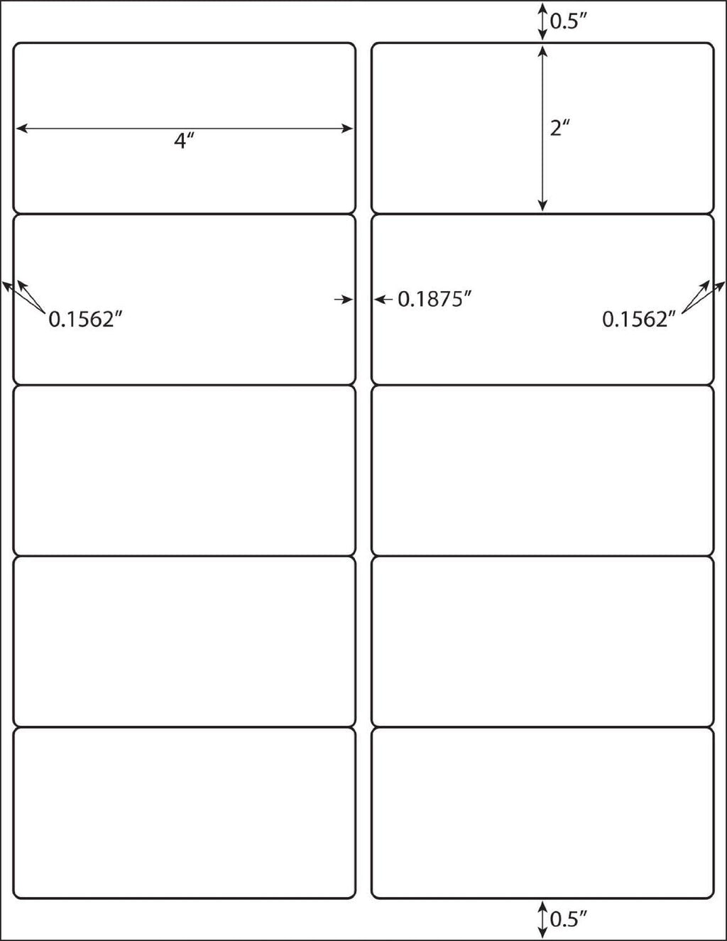 10 per Page Labels, Blank White Permanent Adhesive Shipping Address Labels for Laser/Ink Jet Printer, 2" x 4", 10-UP Labels (100 Sheet, 1000 Labels)