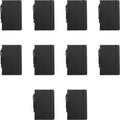 DISCOUNT PROMOS 10 Executive Notebooks with Pen Pack - 6 x 8.5 inches, Recycled, Pen Loop, Closure Strap - Black