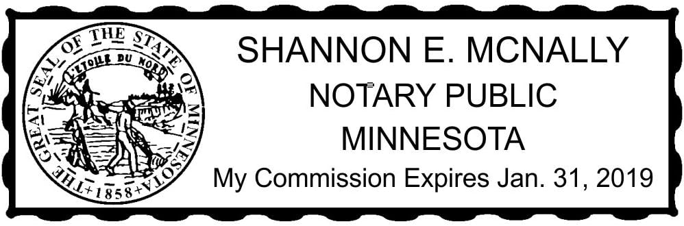 Minnesota Rectangular Notary Stamp | Official State Notary Stamp | Official Seals | Meets State Specifications (Minnesota, Rectangular Stamp)