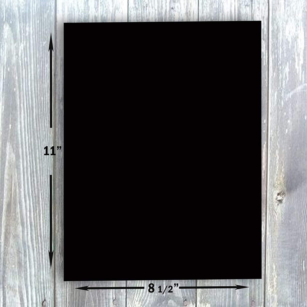 Hamilco Black Colored Cardstock Thick Paper - 8 1/2 x 11" Heavy Weight 80 lb Cover Card Stock - for Scrapbook Craft Calligraphy or Chalkboard Papers for Printer 100 Pack