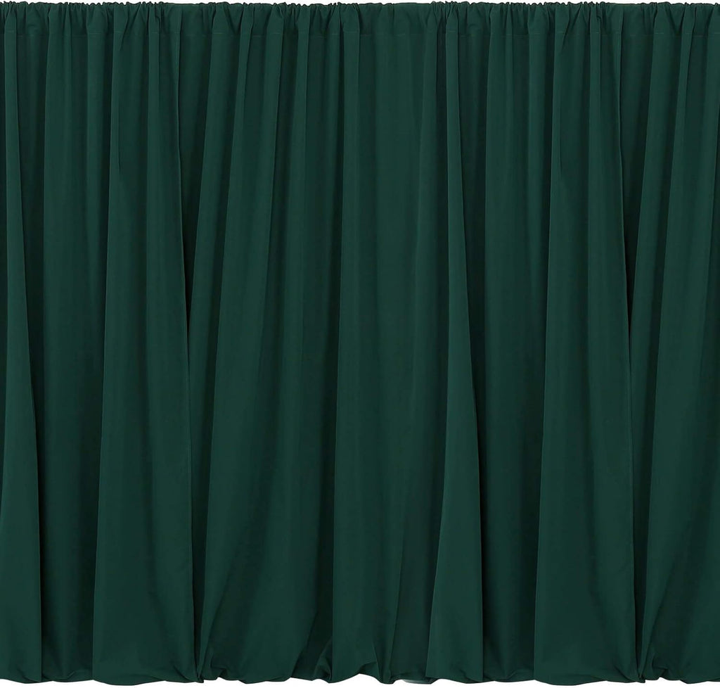 Green Backdrop Curtains 10ft x 10ft: Polyester Photo Backdrop Drapes - Halloween Party Photography Background Decorations