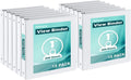 3 Ring Binder 1 Inch 12 Pack, 1" Clear View with Round Rings, PVC-Free,Holds for 200 Sheets 8.5“ x 11" US Letter Size Paper, Durable White Binders Perfect for Office,School and Home