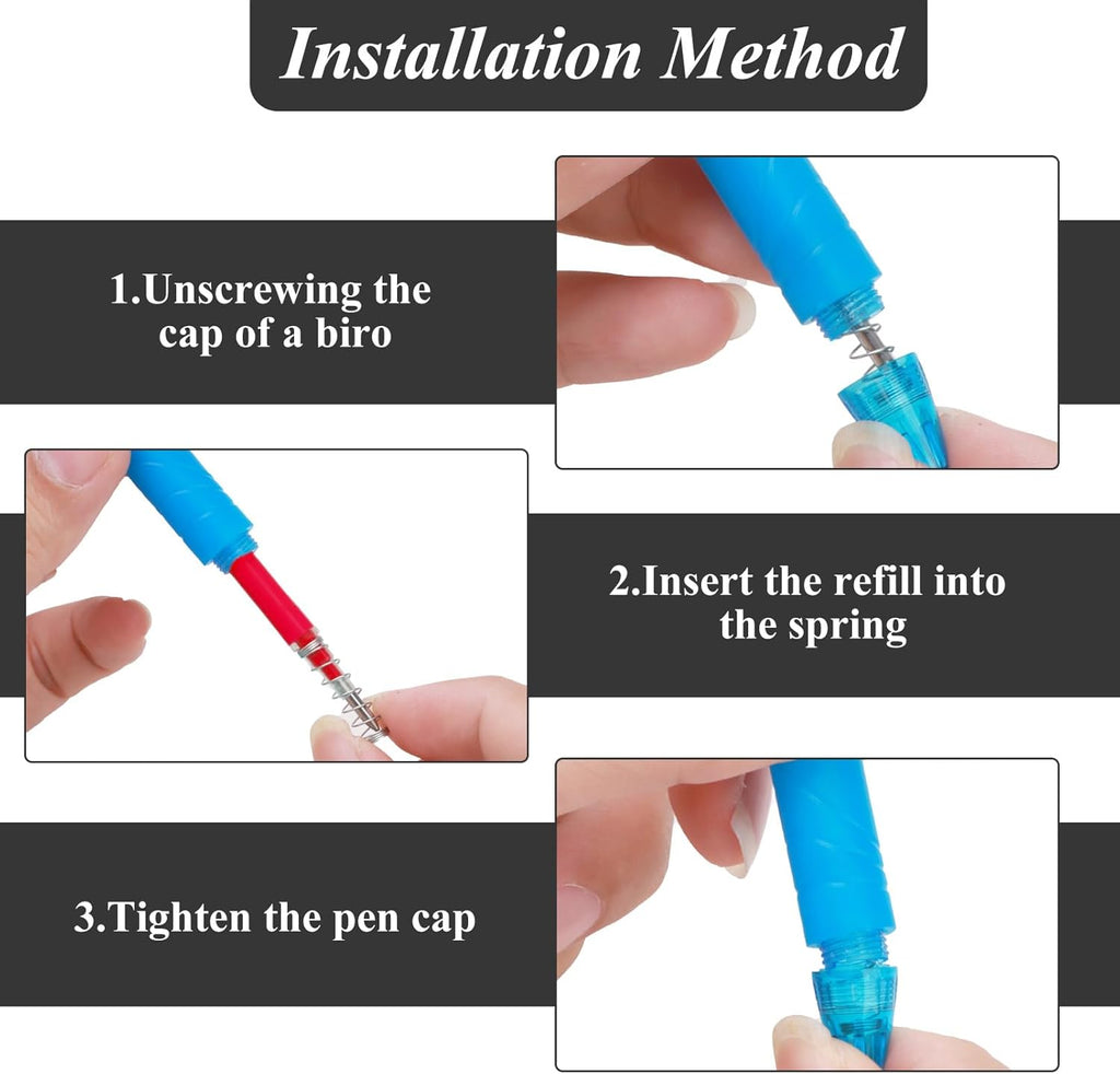 0.7 mm Erasable Gel Ink Pen Refills Compatible with Frixion Friction, Smooth Writing Multicolor Retractable Fine Point Pen Refill for School Office Home Art (Blue &Black &Red, 24)