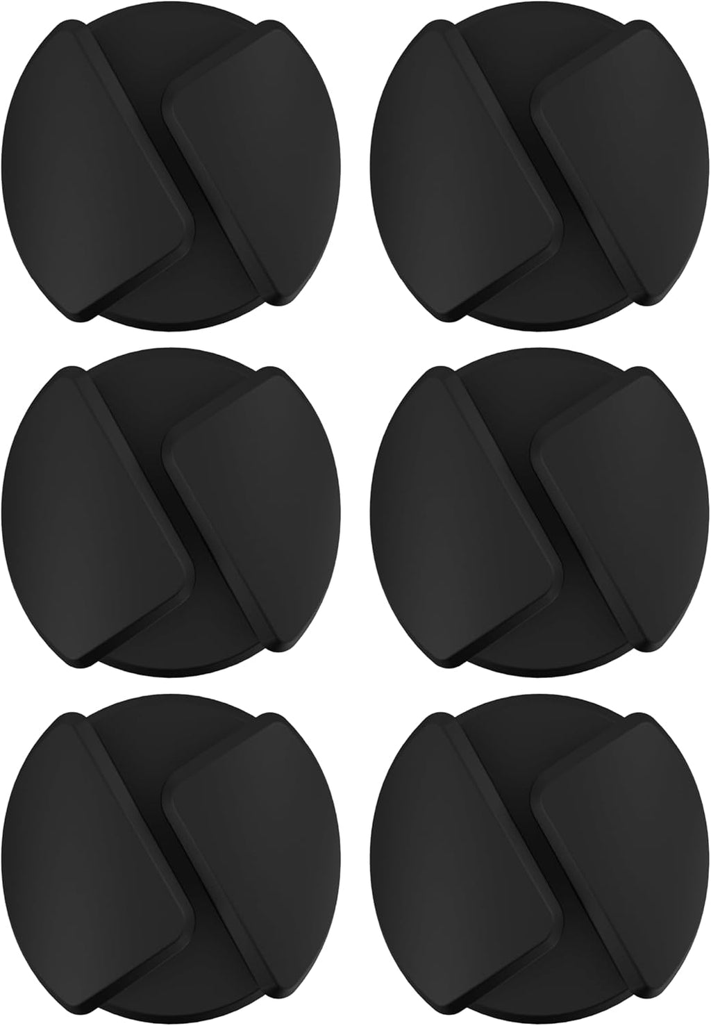 Scosche CMAR-6PKRP Cable Management Kit, 6-Pack of Black Adhesive Cable Clips for Phone Charging Cables, Charger Cords, Wire Organizer and Cord Holders for Desk, Nightstand, Car, Home, Computer