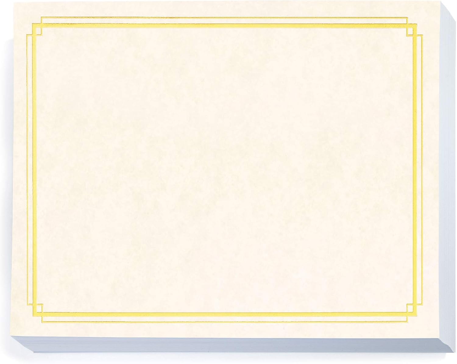 PaperDirect Gold Foil Border Specialty Certificates, 8 1/2 inch x 11 inch, 38lb White Parchment Stock, 50 Count, Certificates and Awards Paper, for School, Work, Diplomas & Award Certificates