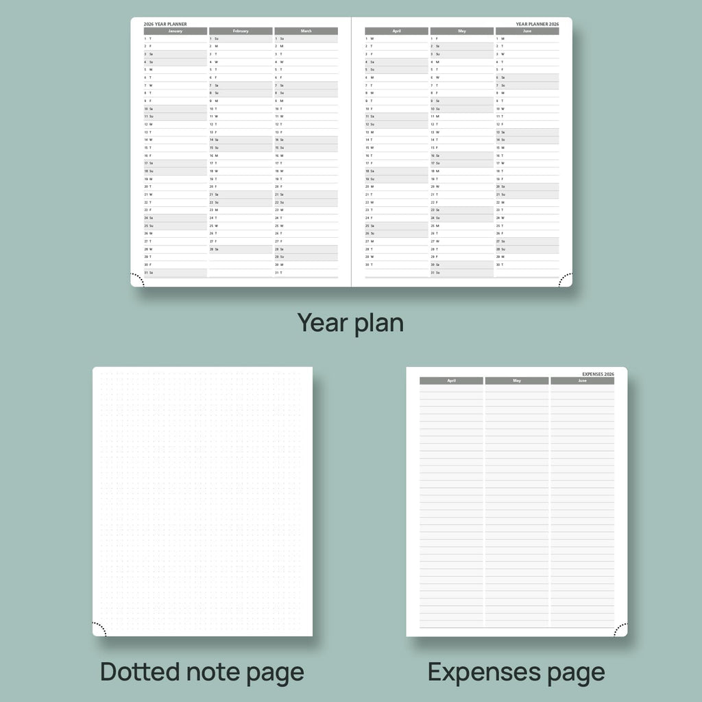 POPRUN Planner 2025-2026 (Large - 8.5'' x 10.5'') Academic Weekly Calendar (July 2025 - June 2026) with Hourly Time Slots, Monthly Tabs, 100GSM Thick Papers, Leather Soft Cover - Pink
