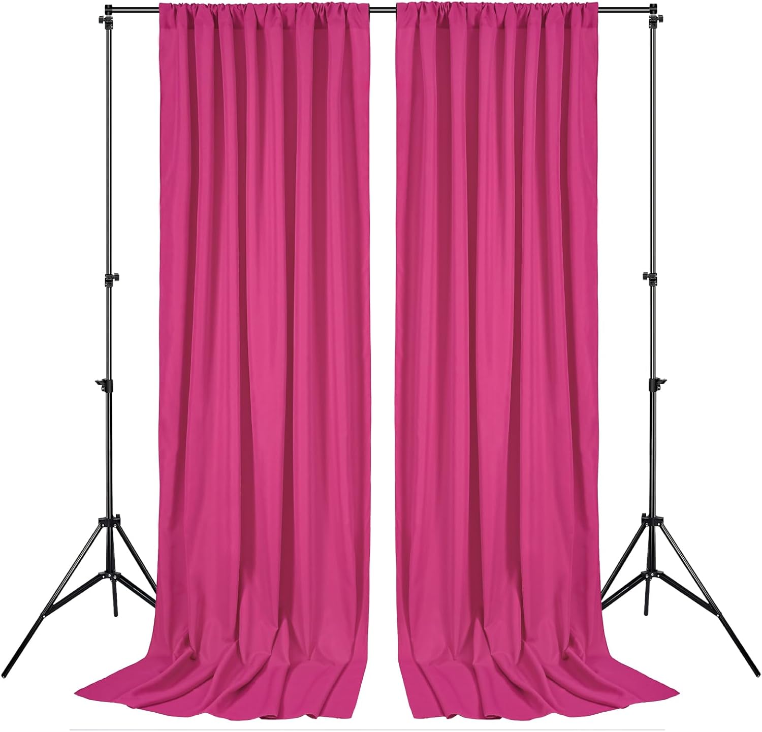 Hot Pink Backdrop Curtains for Parties: 20ft x 10ft Polyester Photography Backdrop Drapes Fabric - Wedding Birthday Decorations
