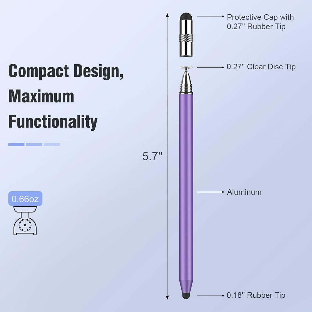 MEKO 3 in 1 Stylus Pens for Touch Screens, High Sensitivity & Precision Capacitive Stylus Pencil for Apple iPad iPhone Tablets Samsung Galaxy All Universal Touchscreen Devices 4 Pack