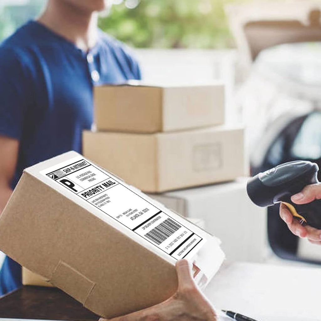 Round Corner Half Sheet 8.5" x5.5" Mailing Labels Matte Blank White Self Adhesive Shipping Label for Laser and Ink Jet Printers 80 Labels (40 Sheets)