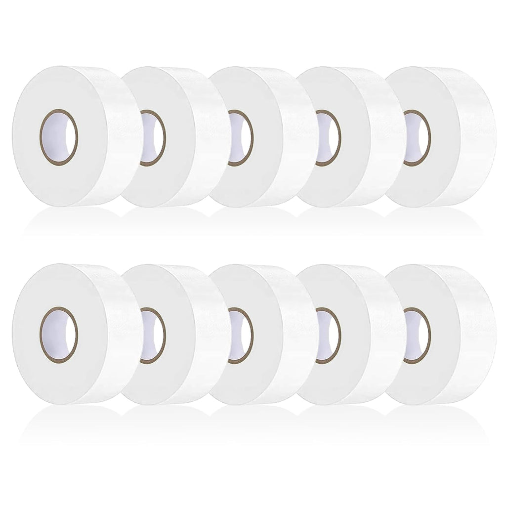 10 Pack White Flagging Tape, Non-Adhesive Plastic Ribbon Neon Marking Roll,1inch*2000ft, Marking Tape for Tree Marking, Hunting, Boundaries and Hazardous Areas,Trail Marking