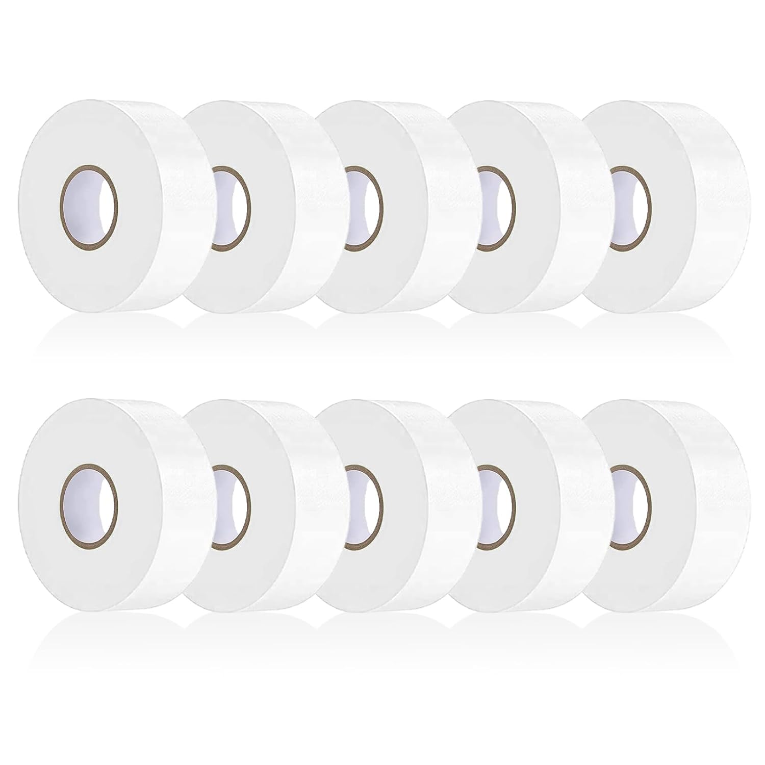 10 Pack White Flagging Tape, Non-Adhesive Plastic Ribbon Neon Marking Roll,1inch*2000ft, Marking Tape for Tree Marking, Hunting, Boundaries and Hazardous Areas,Trail Marking