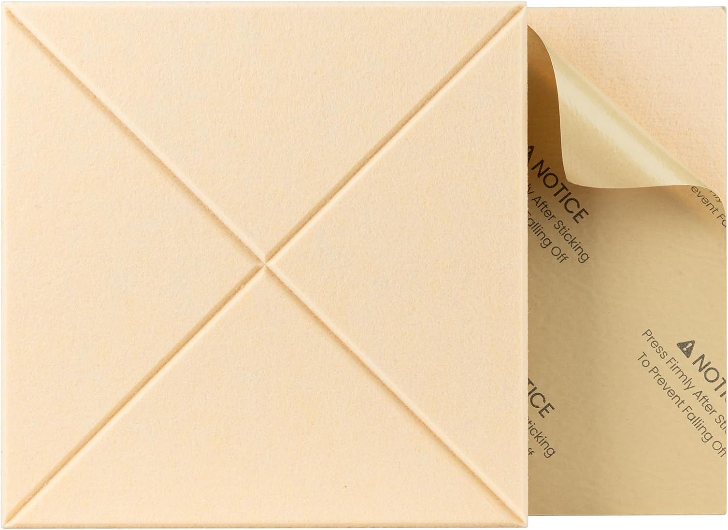 Sonicism 22 Pack X-Lined Acoustic Panels with Self-Adhesive, 12"X 12"X 0.4" Sound Proof Foam Panels, Decorative Soundproof Wall Panels, Sound Absorbing Tile for Home & Offices, Pale Apricot