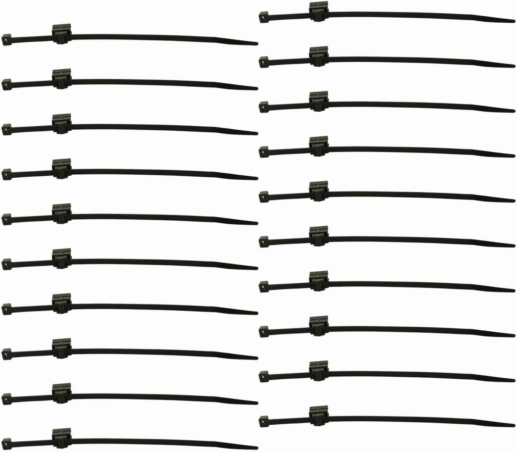 20PCS Black Plastic Cable Tie Mounts Holders Wire Tie Fasteners for Cable Management Automotive Wire Harness Tie Wraps Wire Edge Mounting Clips Fasteners