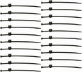 20PCS Black Plastic Cable Tie Mounts Holders Wire Tie Fasteners for Cable Management Automotive Wire Harness Tie Wraps Wire Edge Mounting Clips Fasteners