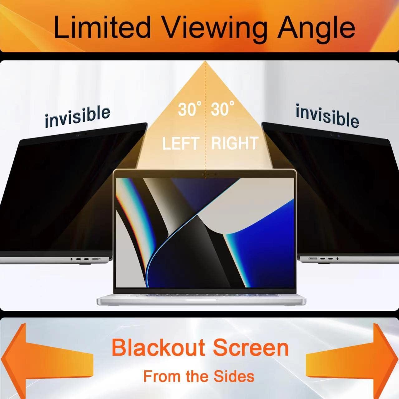 Mamol Privacy Screen MacBook Air 13 Inch (2010-2017), Magnetic Removable Anti Blue Light Glare Filter Anti Spy Screen Protector with Camera Cover for Apple Mac 13'' Laptop (A1369, A1466)