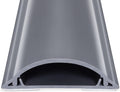 Cord Cover 6.6ft(2xL3.3Ft), Large Capacity Gray PVC Cord Hider - Hard Floor Wire Cover for Cable Management - 1.8" W x 0.6" H