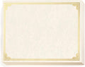 PaperDirect Gold Foil on White Parchment Classic Parchment Specialty Certificates, Foil Accents, 8½ x 11, 50 Count, for School, Work, Diplomas & Award Certificates