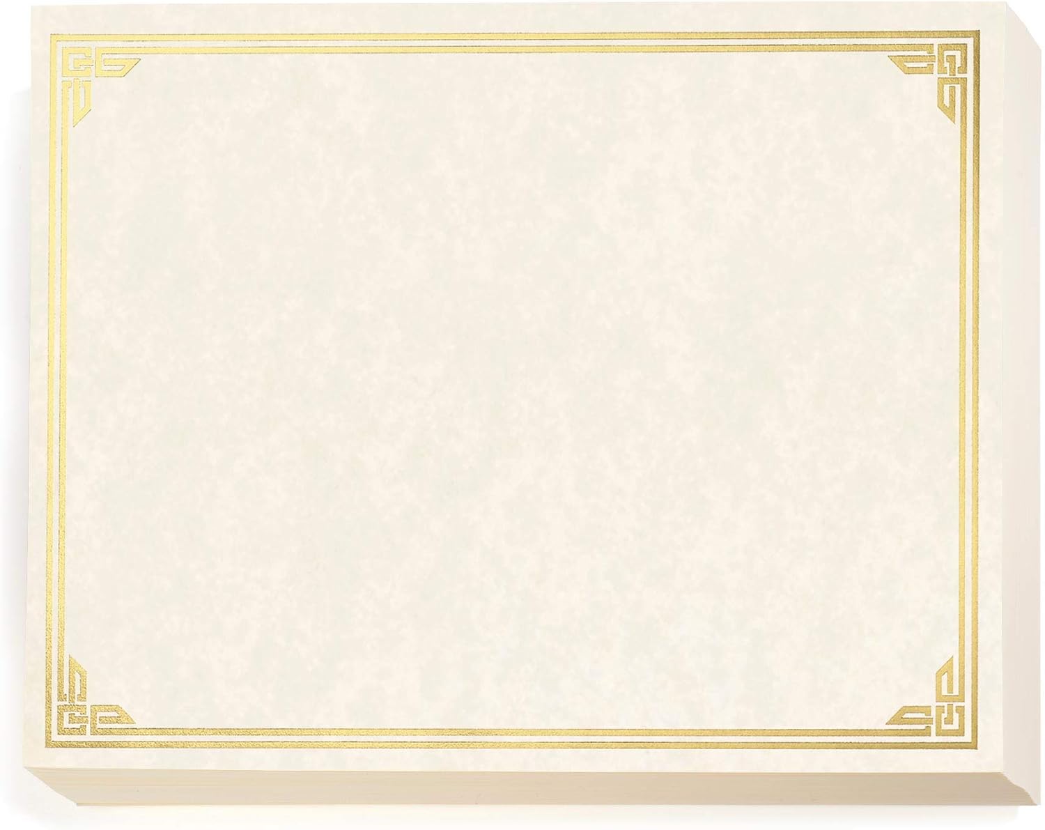 PaperDirect Gold Foil on White Parchment Classic Parchment Specialty Certificates, Foil Accents, 8½ x 11, 50 Count, for School, Work, Diplomas & Award Certificates