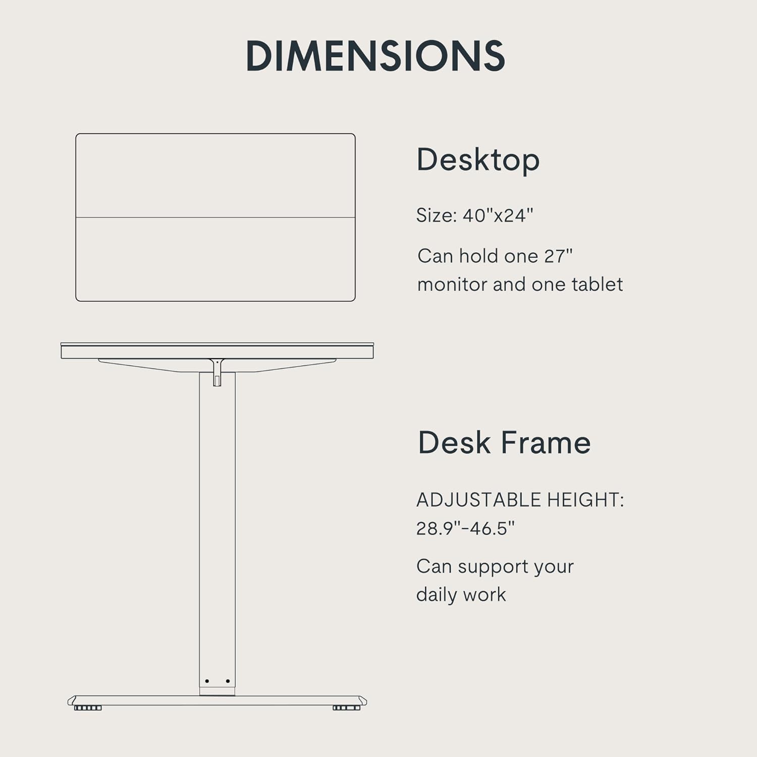 FLEXISPOT Standing Desk Electric Height Adjustable Desk with 40 x 24 Inch Splice Board, Home Office Computer Workstation, White Top + White Frame