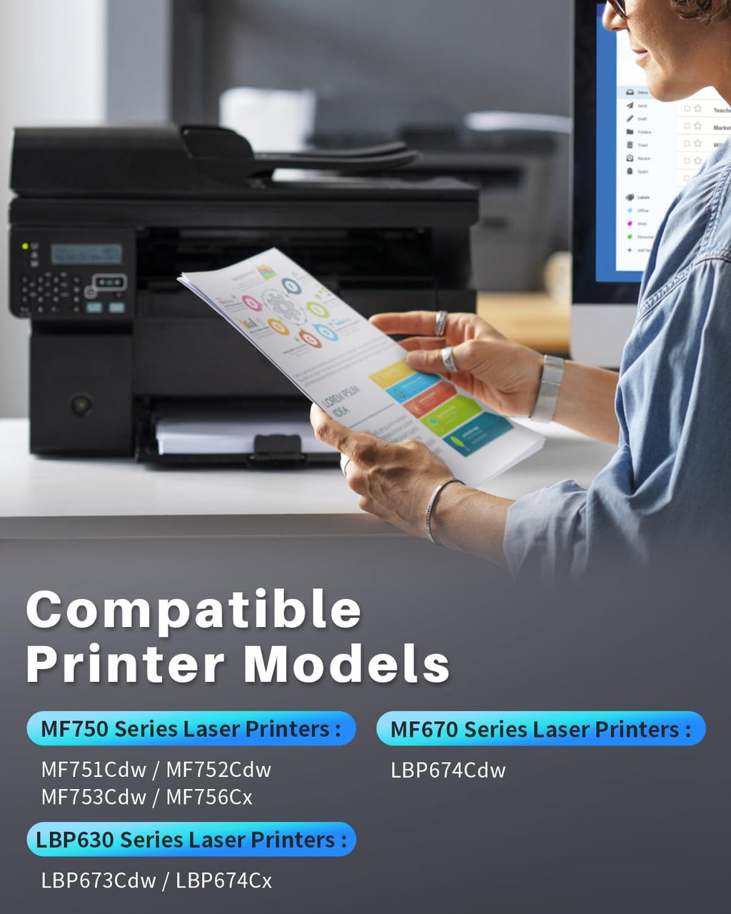 069H 069 Toner Cartridge Set Compatible Replacement for Canon 069H 069 Toner for Canon MF753Cdw Toner Cartridges imageCLASS MF751Cdw MF752Cdw LBP674Cdw LBP673Cdw Printer High Yield (4 Pack, B/C/M/Y)