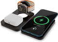 CHARGEWORX 3-in-1 Wireless Charger, Foldable Magnetic Charging Station with 15-Watt Fast Charging, Compatible with iPhone, Samsung, and Other Phones, Smartwatches, and Headphones, Black