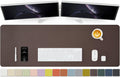 Large Desk Mat - 47.2"x 17" Non-Slip PU Desk Pad for Office and Home - Ideal for Large Mouse Pad and Desk Mats on Top of Desks(Coffee)