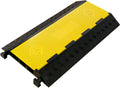 Rubber Cable Ramp 3 Channel Drive Over Hose Cable Protector Outdoor 22000Lbs Load Capacity Wires Power Lines Extension Cord Cover Traffic Speed Bump 1 Pack