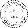 West Virginia Round Notary Stamp | Official State Notary Stamp | Official Seals | Meets State Specifications (West Virginia, Round Stamp)