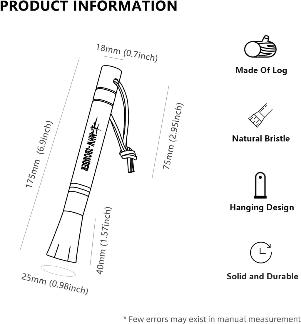 MHW-3BOMBER Air Blower and Coffee Grinder Cleaning Brush, Coffee Machine Cleaning Tool Set, Air Duster and Walnut Wood Brush Kit for Espresso, Camera, Keyboard, Coffee Powder Cleaning Tool CS7088-OS