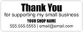 White Address Labels for Business - Personalized Return Address Labels, Custom Mailing Labels, Shipping Stickers for Envelopes and Packages (Thank You)