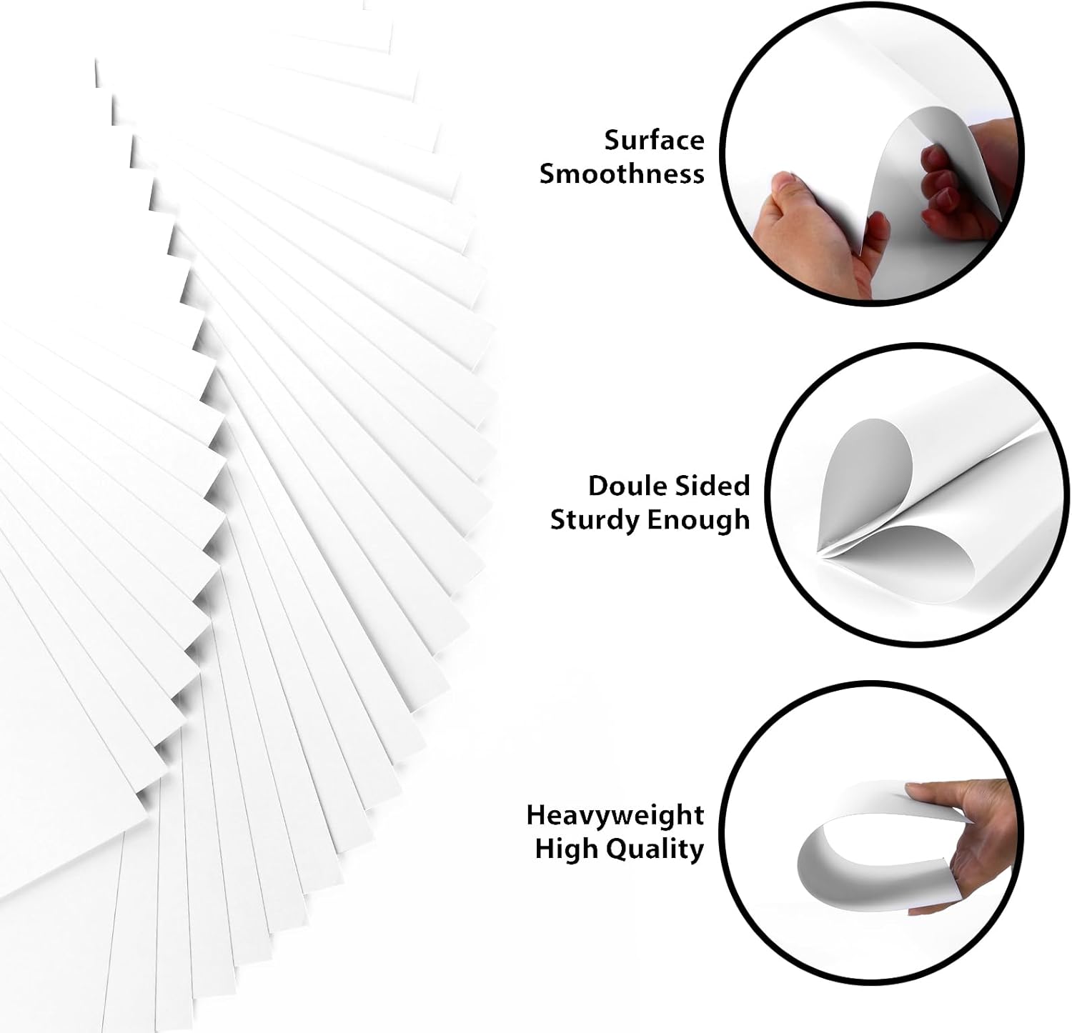 OcePor 200 Sheets White Cardstock 11” x 17”, 92lb/250gsm Card Stock, Thick Card Stock Paper, Heavy Cardstock Paper for Printer, Resume, Scrapbooks, Art, Crafts, Business Cards