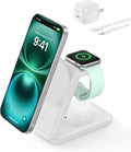 Belkin MagSafe Charger Compatible, 3-in-1 Charging Station, Qi2.2 25W Magnetic Wireless Charger Dock, Foldable Charging Stand for iPhone 17/16/15, Apple Watch, AirPods, Pixel 10 (45W Adapter Included)