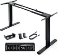 HUANUO Electric Standing Desks Frame with 265 lbs Dual Motor,Thick T-Shaped Desk Legs Made of Automotive Grade Steel,for Max 90″x31.5″ Desktop, Height Adjustable Desk Frame for Home Office, Frame Only