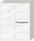 STARLIBOO Transparent Stickers Labels - 2" x 4" Address Labels Mailing Stickers for Laser/Inkjet Printer 8.5"×11"- 20 Sheet