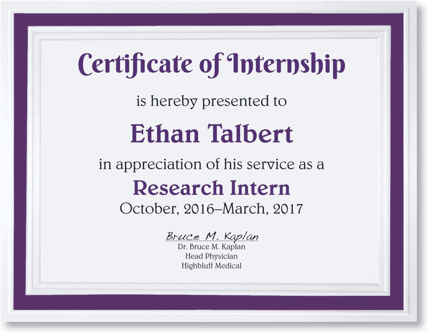 PaperDirect Pristine Specialty Certificates, 50 Sheets of 38lb White Paper, 8½" x 11", Purple Bold Foil Border, Perfect for Awards, Students, Employees, Volunteers, Course Completion, Diplomas